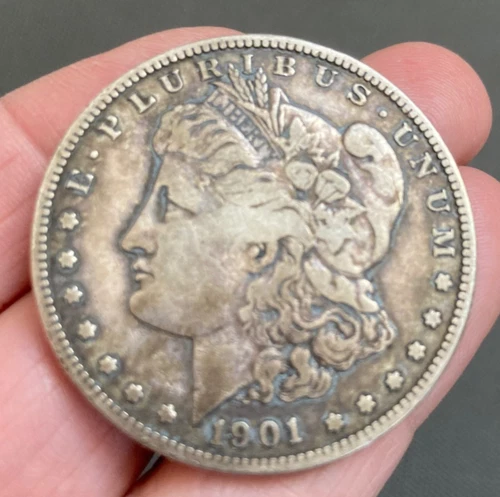 Nice Fine Grade 1901 S, San Francisco Mint Morgan Silver Dollar