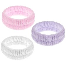 3Pcs Towel Headband for Washing , Spa Headbands for , Elastic Makeup HairBand...