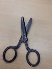 Viintage Child's Scissors Rounded End / Pebbled Handle USA Steel