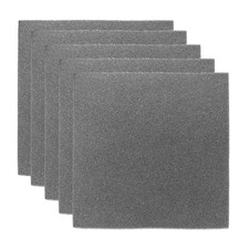 5pcs 8" x 8" x 0.2" Filter Foam Sponges Fan Replacement Filters, Black
