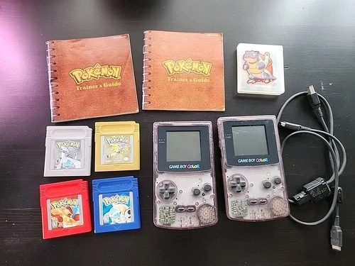 Pokemon Red Blue Gold Silver With Gameboy Color