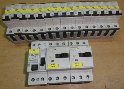 Bundle 15x Circuit Breakers 2x Circuit Breakers 1x FI Siemens