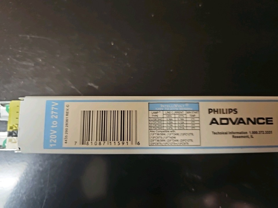 PHILIPS ADVANCE CENTIUM ICN-2S39 ELECTRONIC BALLAST 120V TO 277V | eBay