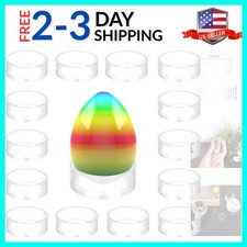 Pack of 15 Clear Sphere Display Stand, Clear Sphere Holder Small Plastic Disp...