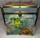 Vintage 1990 Teenage Mutant Ninja Turtles TMNT Toy Box Chest Playmates Crate