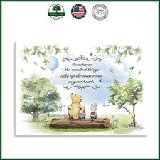 7x5ft Winnie Bear Party Backdrop for Boys with Balloon and Cake Table Banner