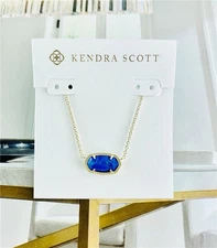 NEW Kendra Scott Elisa Cobalt Howlite Gold Necklace
