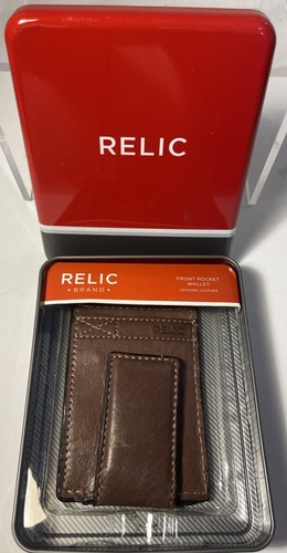 Geldbörse Herren braun Leder Relikt Fronttasche NEU im Etui