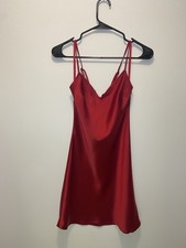 STAUD Lydia Red Satin Mini Dress size XS