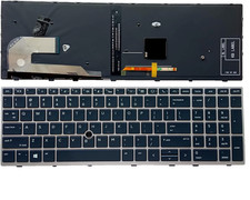 New For HP EliteBook 850 G5 850 G6 755 G5 Keyboard Silver Frame Backlit US
