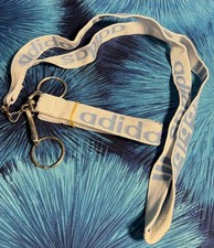 Brand New Adidas White w/ Baby Blue lettering Sports Unisex Lanyard