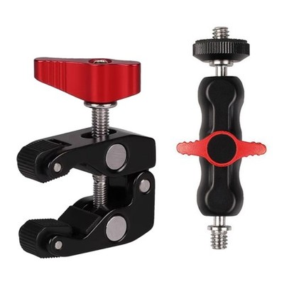 Action Camera Clamp Mount 360 Degree Rotation Aluminum Alloy Adjustable Adapter