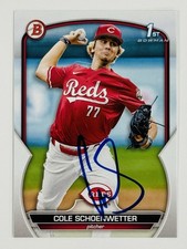 Cole Schoenwetter Cincinnati Reds Autographed 2023 Bowman Draft Card #BD-116 COA