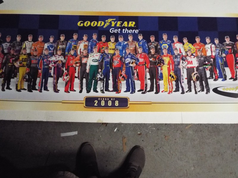 (18) Goodyear Class of2007/ 2008 Nascar Posters 11”x34” Driver Lineup (18 TOTAL)