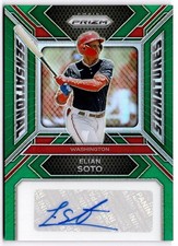 2024 Panini Prizm Elian Soto #SS-ES Sensational Signatures Green Nationals