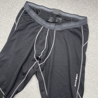 Mammut Symbitech Base Layer Mens XL Black Wool Blend Compression Pants