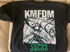 KMFDM Sucks original shirt EBM Industrial Nine Inch Nails Raymond Watts PIG