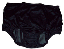 BLACK NYLON TRICOT 2 Layer Wide Crotch PANTY ENCASED BRIEF 42 - 50" 2X