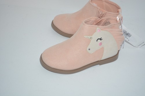OLD NAVY KLEINKIND MÄDCHEN EINHORN PFERD KUNSTWILDLEDER REISSVERSCHLUSS STIEFEL PINK GRÖSSE 7 - Bild 8 von 9