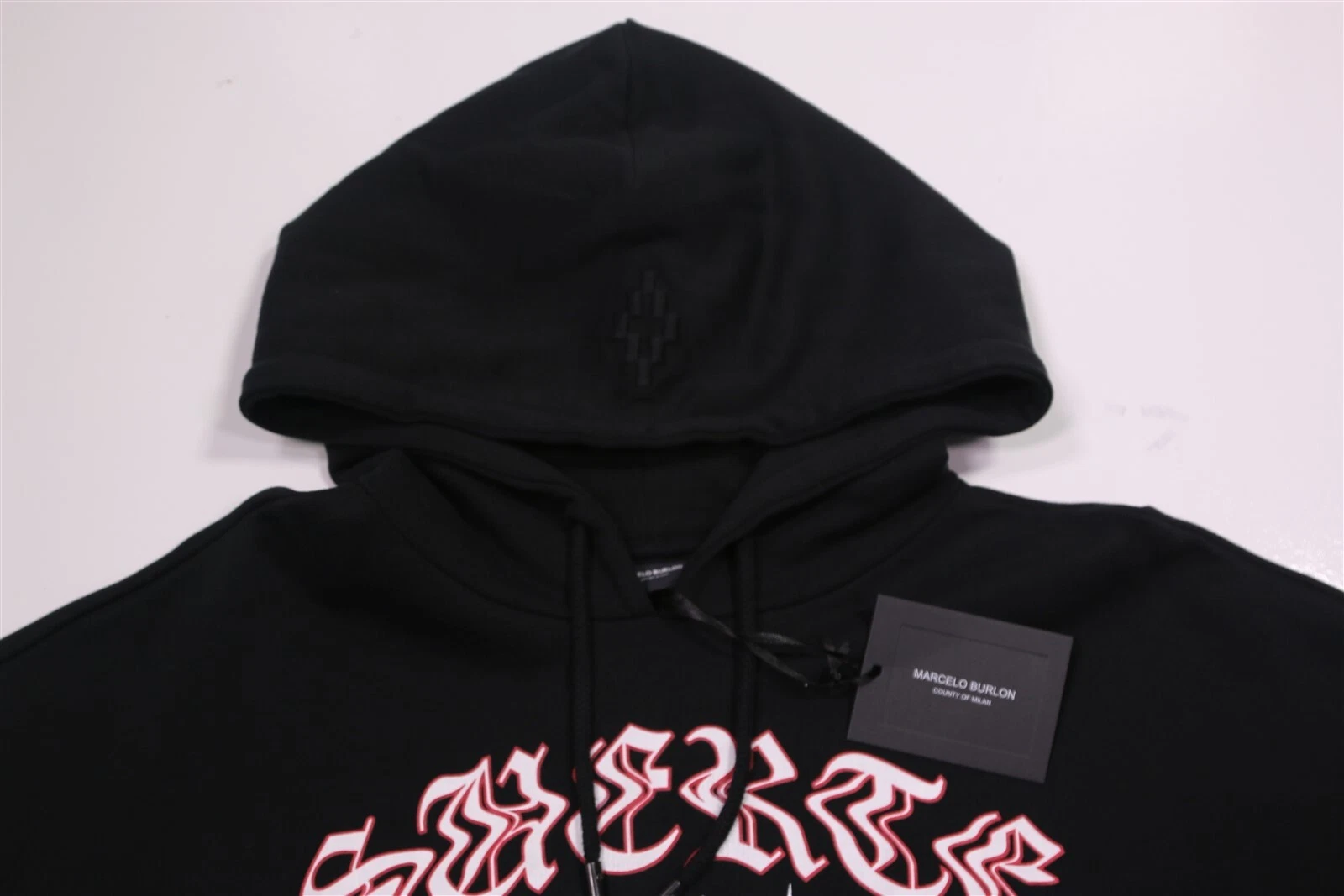 Marcelo Burlon Felpa con Cappuccio XL Donna Nera Oversize Spacco Laterale Contea di Milano