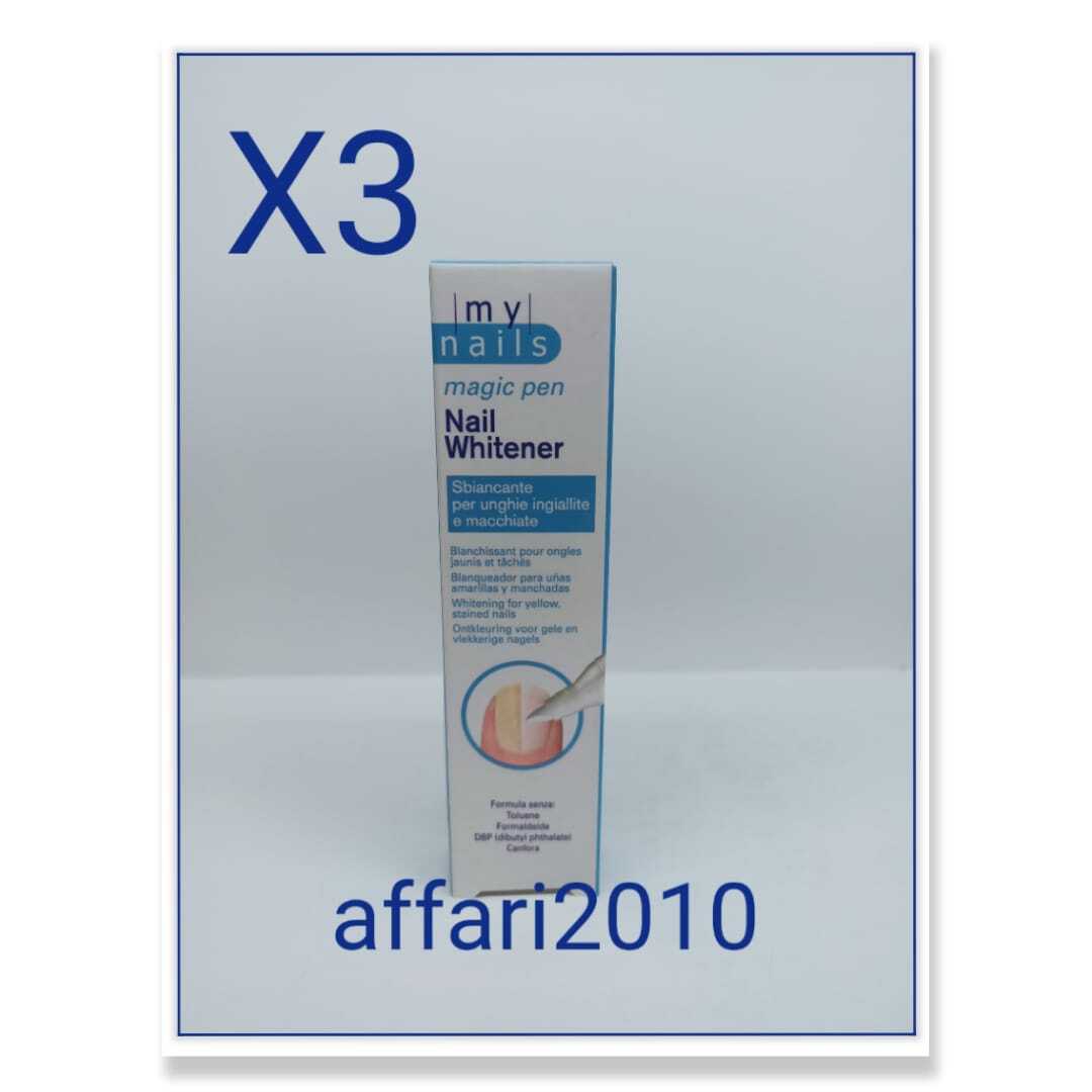 MY NAILS MAGIC PEN SBIANCANTE PER UNGHIE INGIALLITE E MACCHIATE - 3 PEZZI