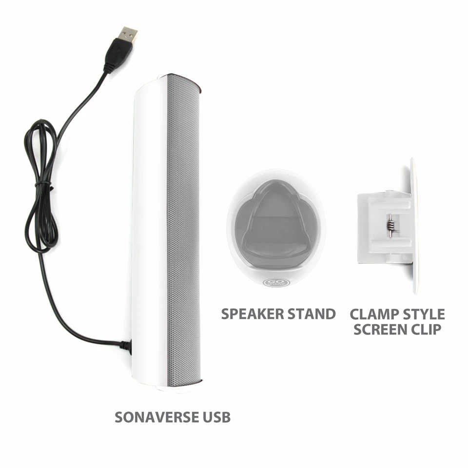 USB Laptop Computer Speaker with Clip-On Portable Soundbar Design - Image 2 of 4
