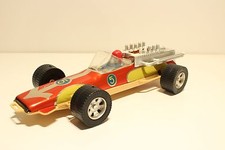 VINTAGE RARE LARGE 29SM PLASTIC AND TIN FRICTION FORMULA 5 RACING CAR TOY