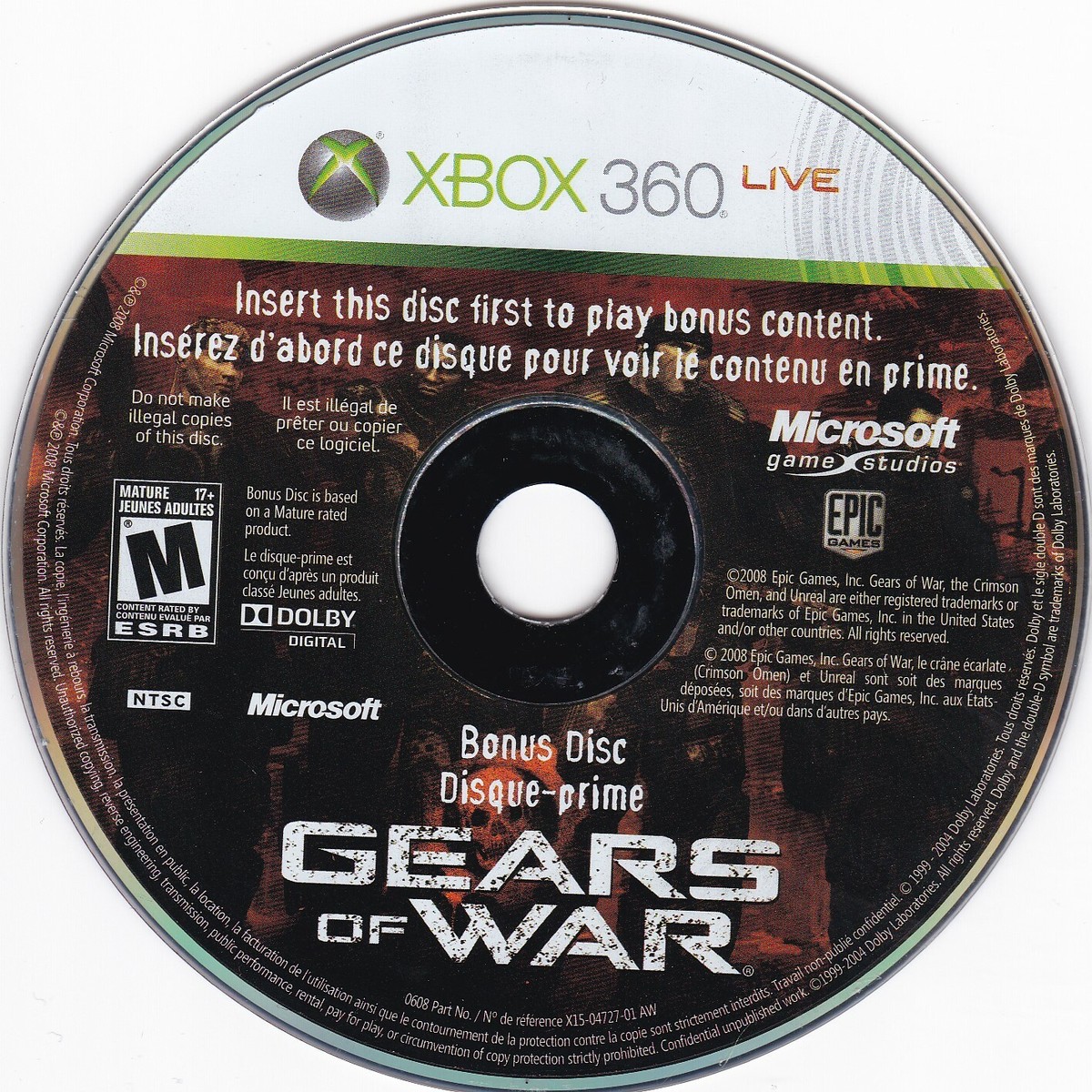 Gears of War (Microsoft Xbox 360, 2008) **BONUS DISC ONLY** | eBay