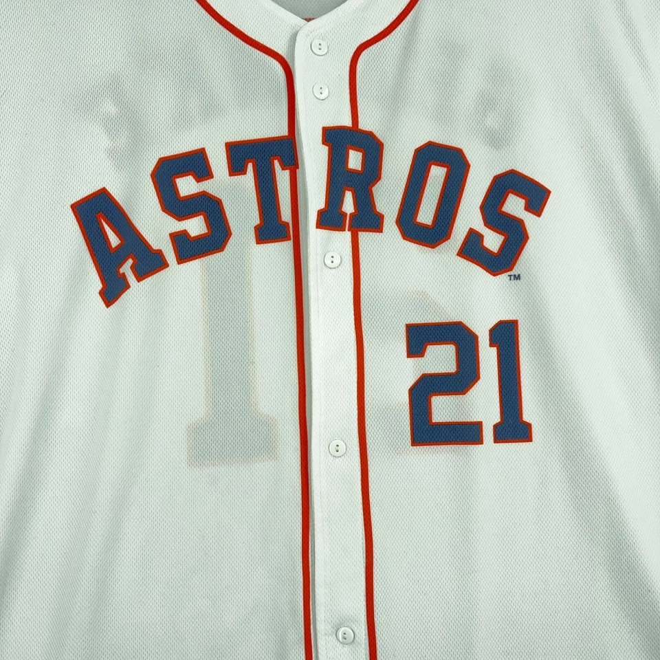 Houston Astros Shirt Mens XL White Zack Greinke MLB Baseball Stadium Giveaway - Image 2 of 4