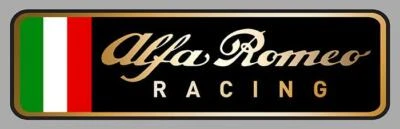 ALFA ROMEO  RACING left/gauche Sticker vinyle laminé