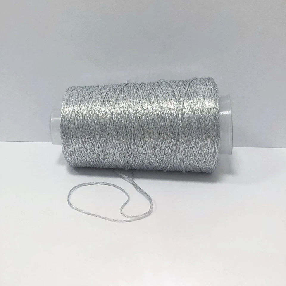 100g/ball Gold Silver Yarn Shiny Spark Knited Yarn Crochet Sewing Threads Crafts - Image 3 of 4