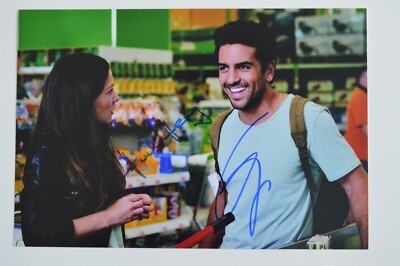 Hannah Herzsprung & Elyas M'Barek signed 20x30cm Foto Autogramm Autograph