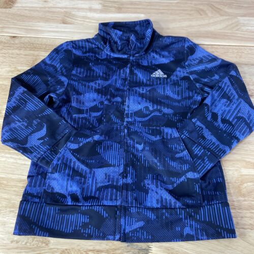 Adidas Lightweight Full Zip Jacket w Pockets Child's Size 5 Blue/Navy Blue