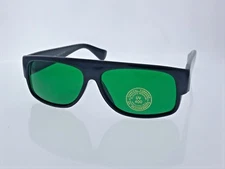 Black Locs Sunglasses Green Lens Mad Doggers Cholo Lowrider OG Gafas Shades