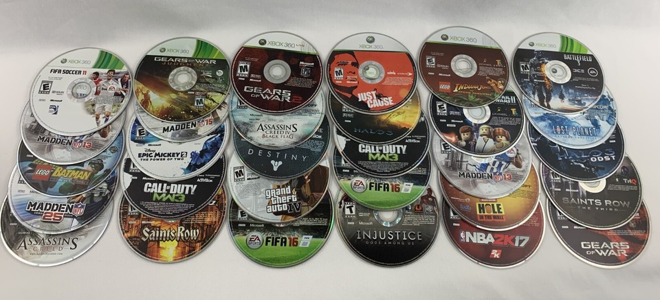 197 Pc Loose Game Disc Lot, Scratched, Untested PS1 PS2 PS3 PS4 Xbox ...