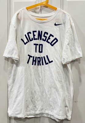 Nike Official   License To Thrill  crisp White Tee Shirt Athletic Cut LRG