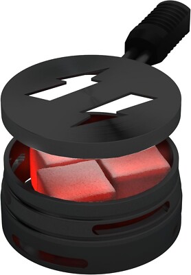 Smokebox Shisha Kopf Heat Management Sieb Aufsatz schwarz DoppelringM. ROSENFELD