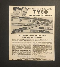 1950’s Tyco Electric Toy Trains Magazine Ad 2D21 