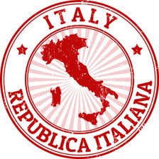 Italy Round Car Bumper Sticker Decal