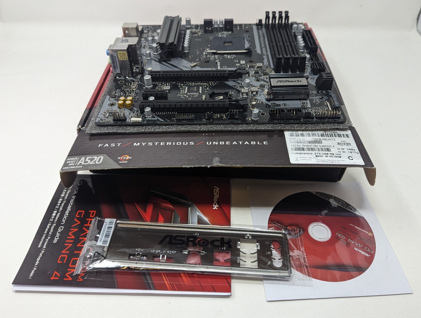 Asrock A520M Phantom Gaming 4 AM4 A520 Micro Atx MATX Motherboard FOR PARTS eBay