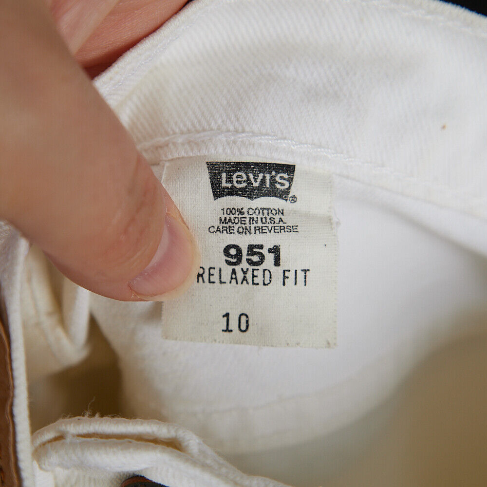 Vintage Levi's 951 Orange Tab White Jean Shorts R… - image 7