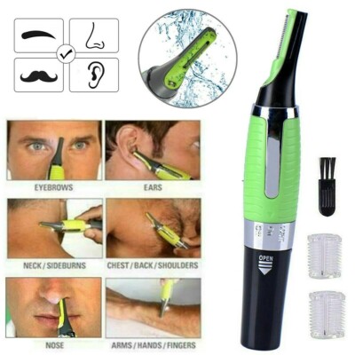 Men s Nose Ear Face Neck Eyebrow Hair Mustache Beard Trimmer Shaver Clipper US