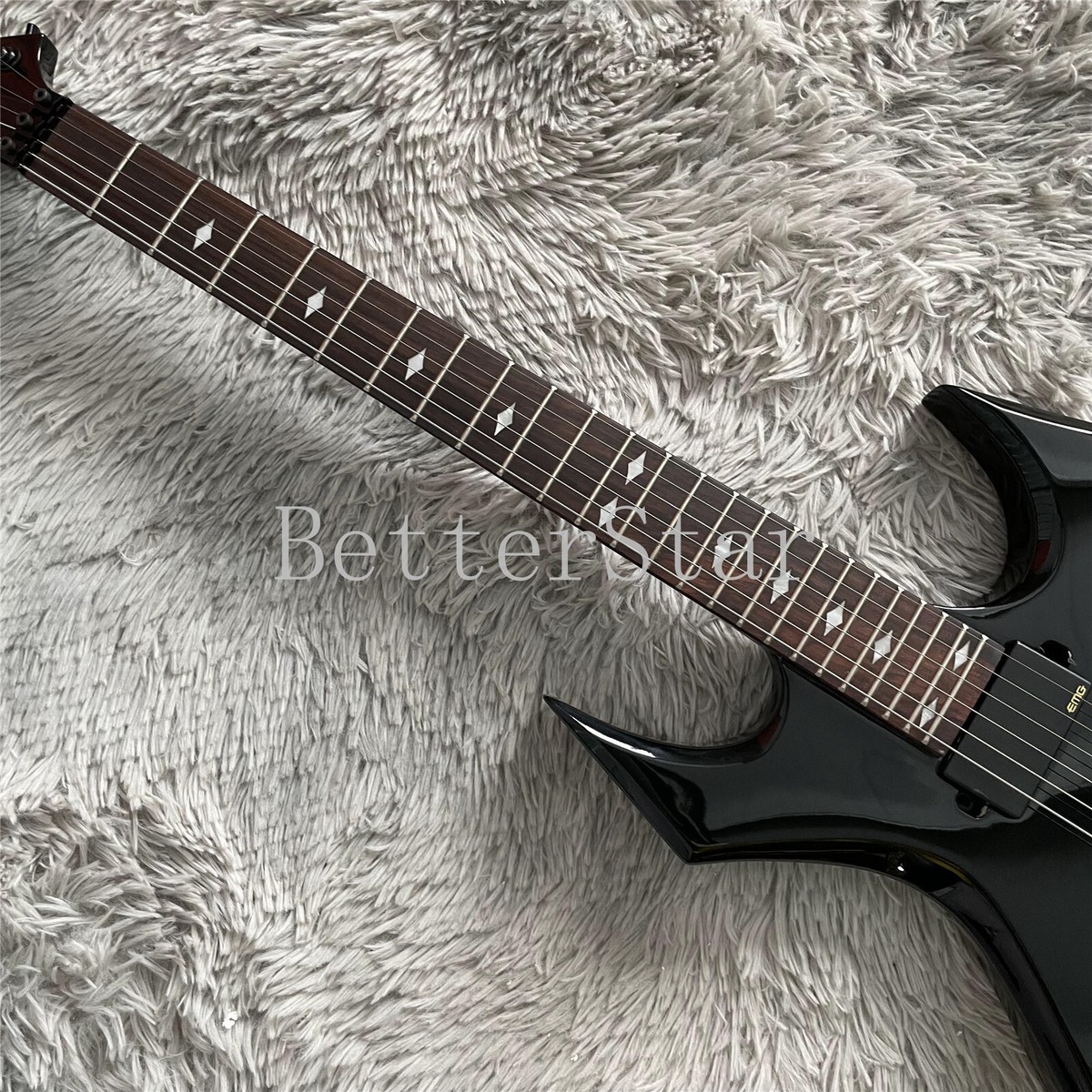 WARLOCKタイプ　エレキギター　ブラック 訳あり】 B.C.Rich WARLOCK LEGACY 7 with Floyd Rose Gloss