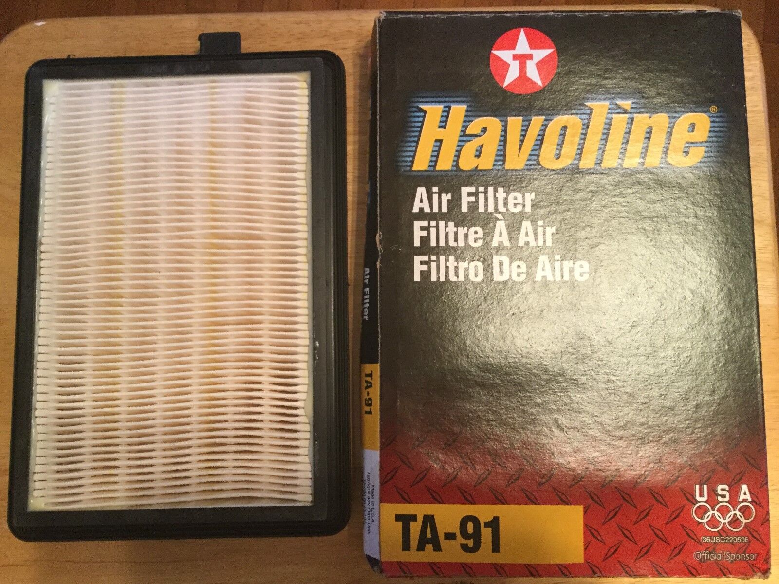 Havoline TA-91 Air Filter Fit 85-89 Honda Accord 2.0L Replace Fram CA6304 PA4355