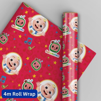 Geschenkpapier Geburtstag | CocoMelon | 4m Rolle Verpackung | Geschenkpapier Kinder