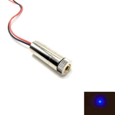 JOLOOYO 1pc 450nm 5mw Adjustable Focus Blue Dot Laser Diode Module w/Driver 12X35mm 3-5V