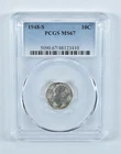 1948-S Roosevelt Dime MS67 PCGS Blue Label