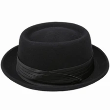 Pork Pie Hat Wool Felt Men's women's Porkpie Hats Flat Top Mens Fedora For Women