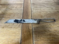 Antique Clauss Serrated 10 Inch Bread Cake Kitchen Knife Fremont Ohio 14.5" Long