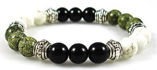 Pulsera de intención de cristal CONTROL DE COLESTEROL 8 mm con tarjeta de descripción - curación